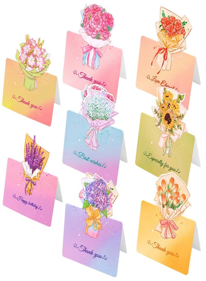 OFIFO® 16Pcs Thank You Greeting Cards Set, Elegant Floral Blank Note Cards for Appreciation Gratitude Wishes Wedding Anniversary Birthday Festivals - Image 1